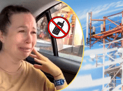 Крест стоит на сети