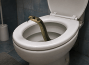 Может ли пресмыкающиеся выползти из унитаза