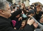 В Ивано-Франковске произошла стычка на митинге Порошенко