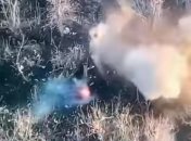 Удар с воздуха: Притула показал видео уничтожения позиции боевиков на Донбассе