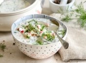 Легкая окрошка на сметане