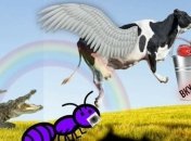 Дизайнеров ничем не удивишь: реклама раковарни с летающей коровой поразила сеть