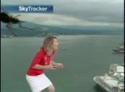 Казус в прямом эфире выпуска прогноза погоды (Видео)