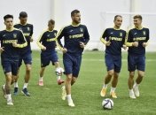 Сборная Украины на тренировке в Казахстане