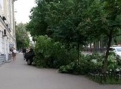 В Киеве машина вылетела на тротуар и сбила двух пешеходов