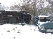 Микроавтобус перевернулся в Черниговской области, есть пострадавшие