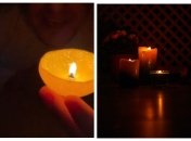 Свеча с кожуры мандарина