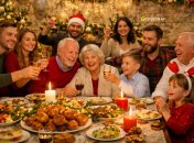 Празднование Нового года в кругу родных