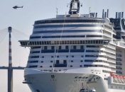 Самый большой круизный лайнер Европы выходит в море (Видео)