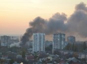 Масштабный пожар на одесском рынке (Видео)