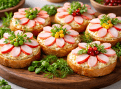 Закуска "Крабовые цветы"