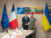 Эмманюэль Макрон и Владимир Зеленский