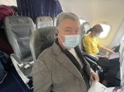 Петро Порошенко в літаку