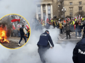 Сльозогінний газ і світло-шумові гранати: протести фермерів у Варшаві перетворилися на вуличні бої з поліцією (відео)