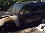 В Харькове горел Lexus предпринимателя