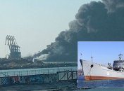 У порту Бердянська горить ворожий десантний корабель "Орськ"