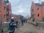 Последствия авиаудара в Белой Церкви