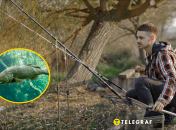 Рыбак с удочками