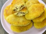 Постные картофельные зразы с грибами