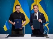 Володимир Зеленський та  Ульф Крістерссон (зліва направо)