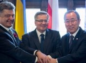 Порошенко встретился с Президентом Польши и Генсеком ООН