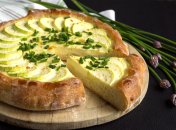 Открытый пирог с цукини