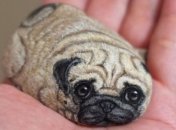 Художница создает очень милых и реалистичных животных, раскрашивая камни (Фото)