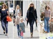 Family look: Клаудия Шифер, Джессика Альба и Мила Йовович с дочками (ФОТО)