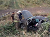 На Донбассе автомобиль врезался в дерево, двое людей погибли