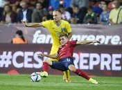 Евгений Макаренко в матче с Чехией