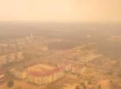 Окруженный пожарами Северодонецк сняли с высоты (фото, видео)