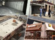 Над паркінгом виріс й майбутній ресторан. Фото Колаж "Телеграфу"