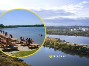 Пляж "Журавлевка" в Харькове переполнен отдыхающими