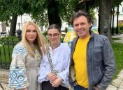 Ольга Сумская с дочерью Анной и мужем Виталием Борисюком