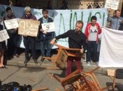 У администрации Порошенко проходит акция активистов