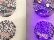 Необычные татуировки, которые меняются под ультрафиолетом (Фото)