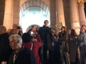 Около 200 человек на Майдане радовались решению о предоставлении Томоса