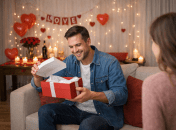 Мужчина получает свой подарок