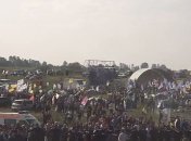 Около трех тысяч сторонников Саакашвили собрались возле КПП "Краковец"