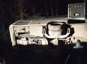 На трассе Киев-Чоп в Житомирской области перевернулся пассажирский автобус 