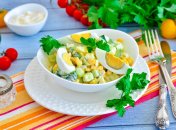 Такой салат получается вкусным и сытным