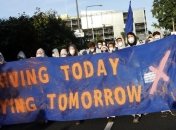 Улицы Франкфурта заполонили эко-активисты на велосипедах (Фото)