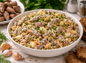 Салат з курячих сердець