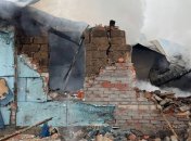 Дом, разрушенный после обстрела