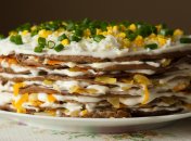 Вкусный печеночный тортик
