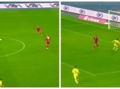 Ростислав Русин забивает в ворота Вереса