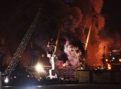 Пожар на корвете "Проворный" в Санкт-Петербурге