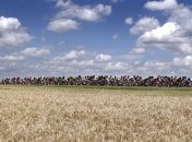 Гигантский зонтик едва не сбил лидера Тур де Франс (Видео)