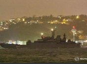 Один из огромных десантных кораблей России