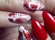 Маникюр 2020: стильный красный дизайн на длинные ногти (Фото)